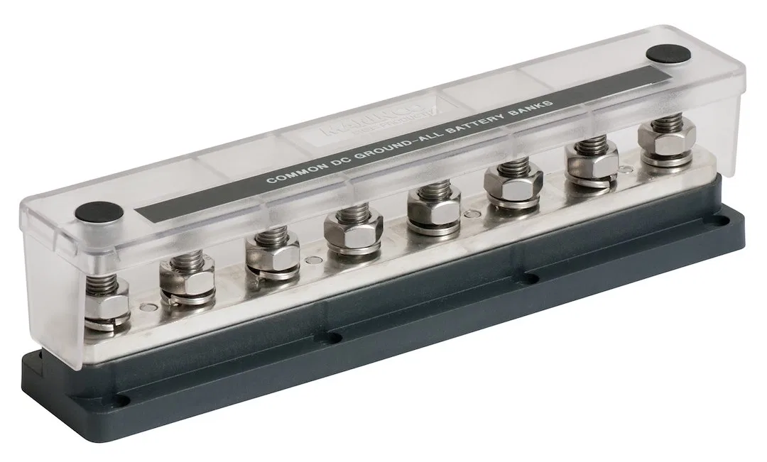 777-BB8S-650 – BEP Busbar, Flat Strip Type 8 Terminal Points 650 Amp Maximum Without Insulated Cover 9.8 Inch Length ...